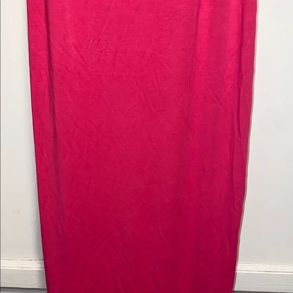 SHEIN BASICS Medium Pink Solid Form Fitted Slip Dress - Picture 7 of 10